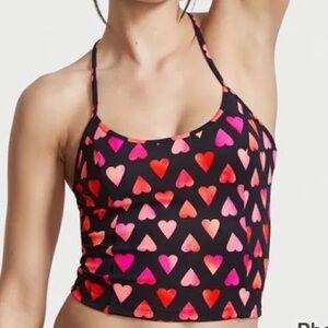 ‼️NWT‼️Victorias Secret Heart Patterned Strappy Crop Top Small